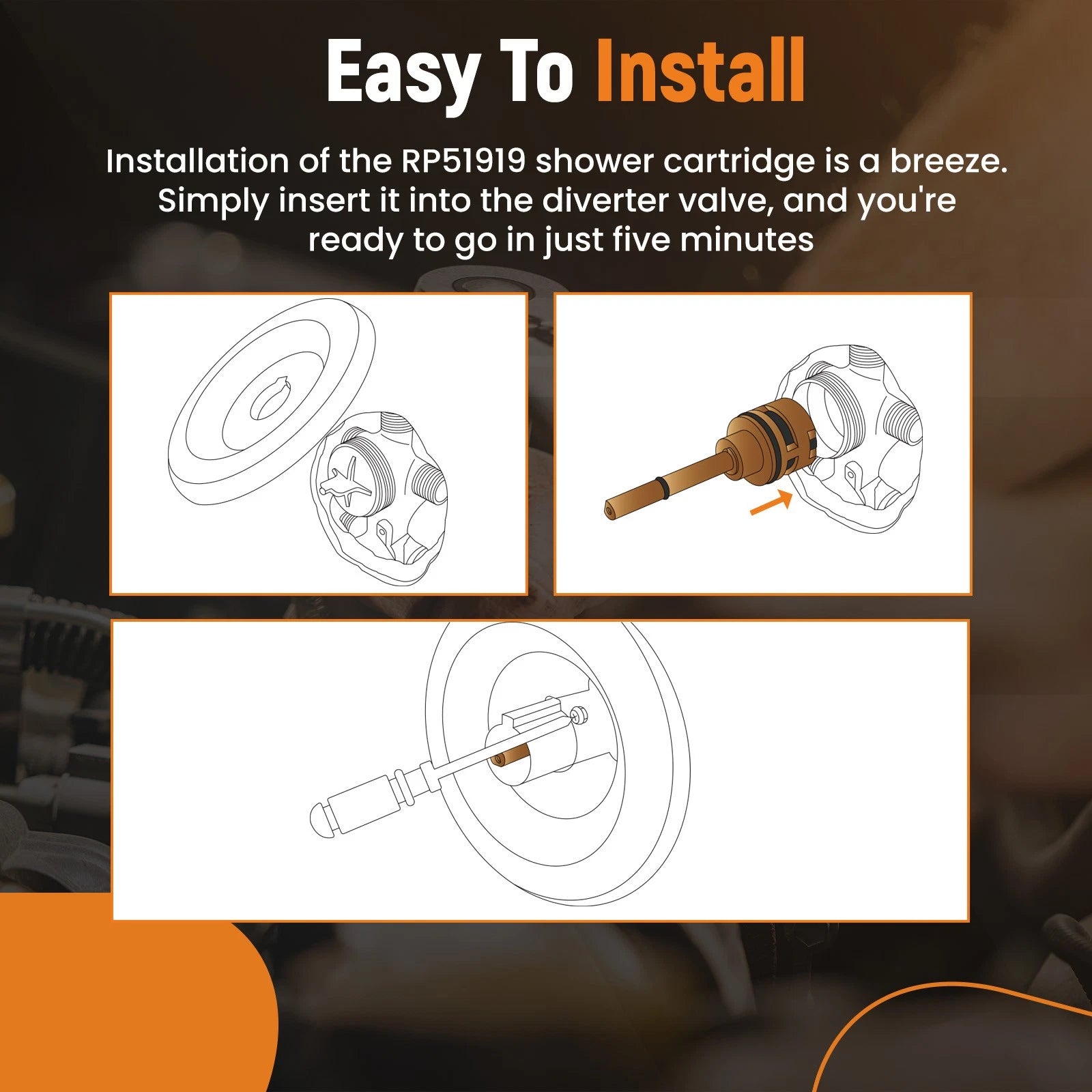 Diverter Cartridge for Delta Faucet (R11000 R22000)