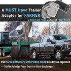 7-Way RV Blade to 7-Way Round Pin Trailer Adapter SAE J560 for Towing