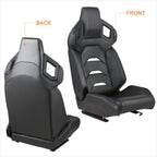 2Pcs Reclinable Racing Seats for Universal Fit (Carbon Fiber Pattern)