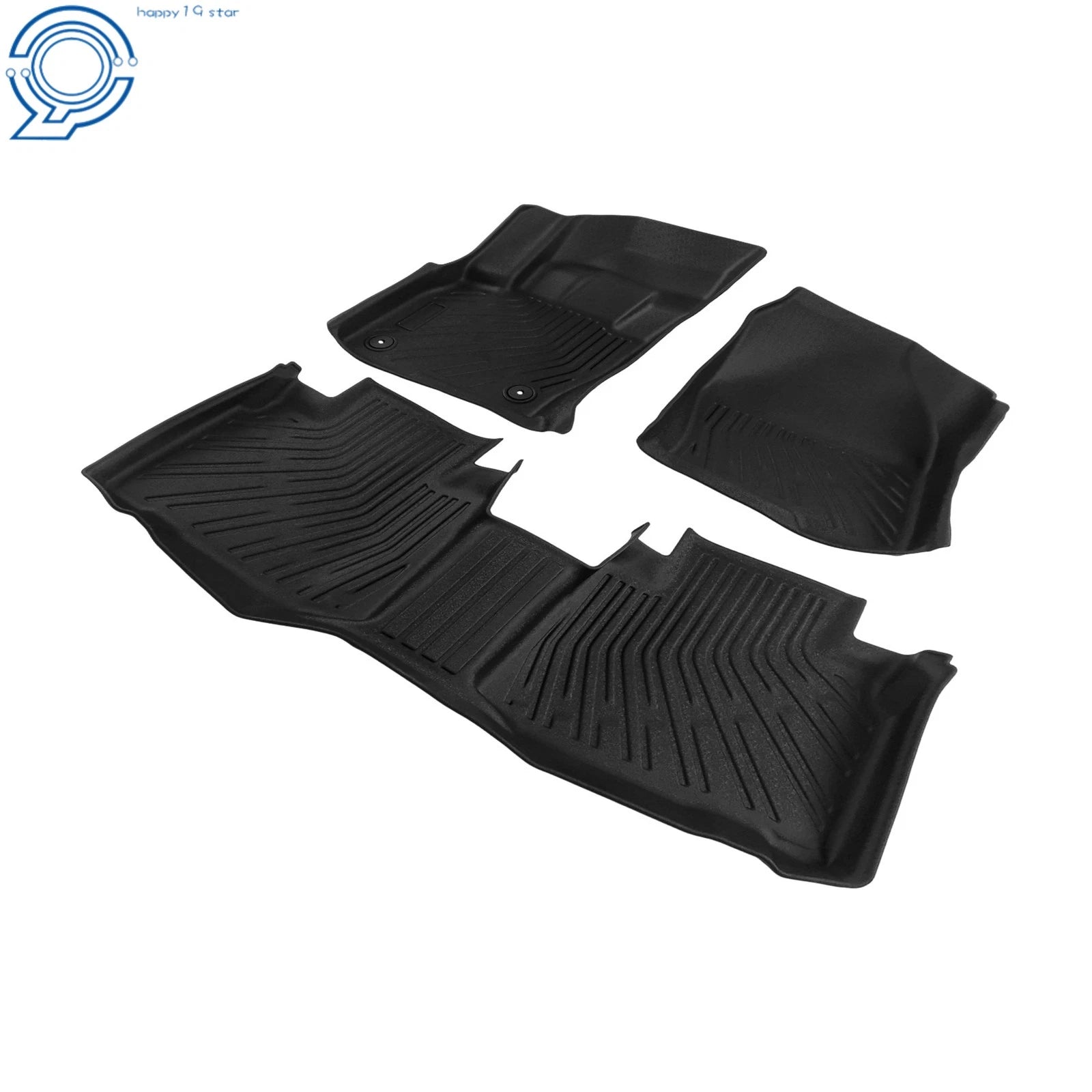 3D All Weather Floor Mats for Ford Edge (2015–2024) BLK TPE 3-Piece