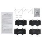 Set of 4 Front Ceramic Brake Pads for Toyota Sequoia Tacoma Tundra Hilux 4Runner