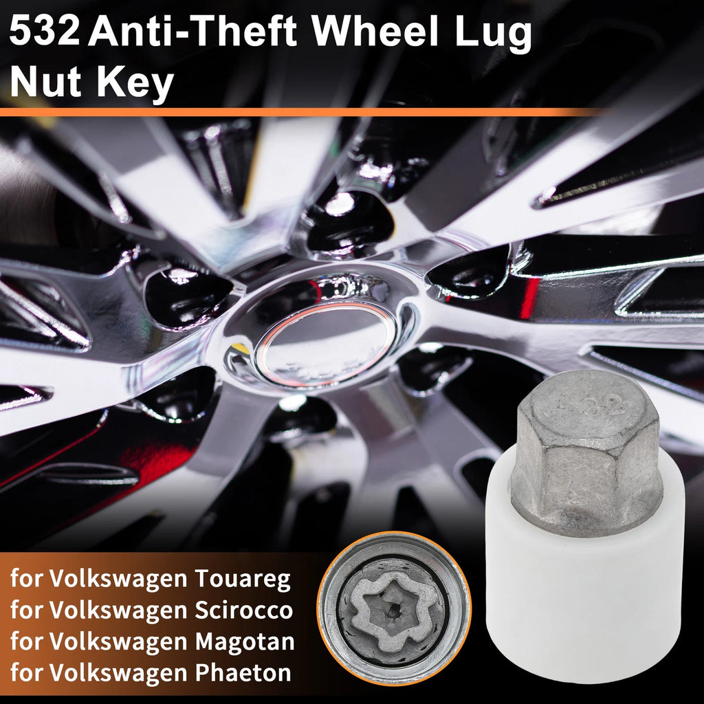 Wheel Lock Lug Nut for Volkswagen Touareg (2004–2017) 532