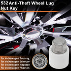Wheel Lock Lug Nut for Volkswagen Touareg (2004–2017) 532