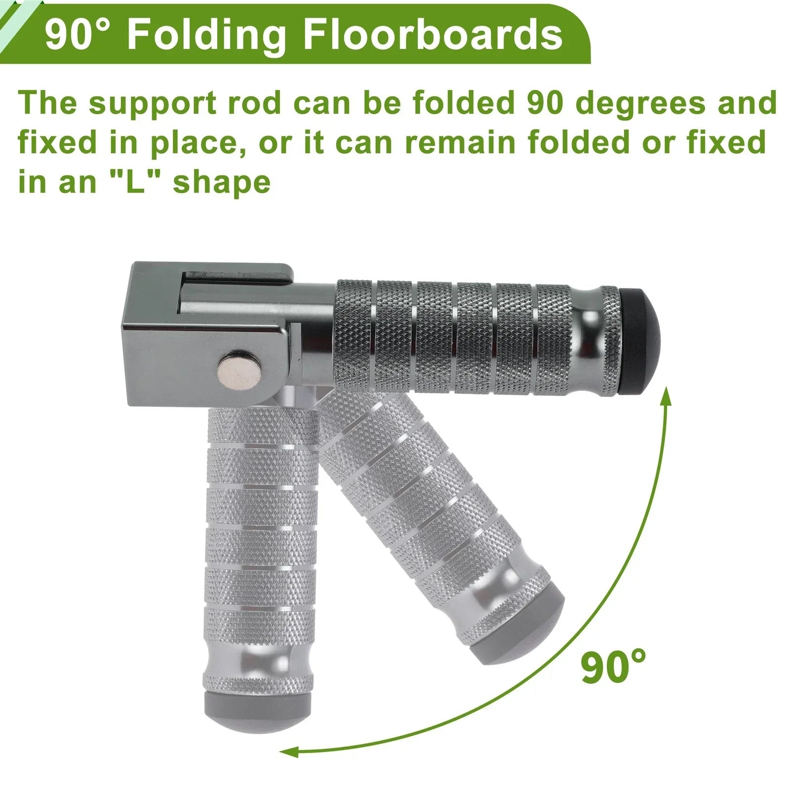 Motorcycle Foot Pegs for Honda, Suzuki, Yamaha - Titanium Tone