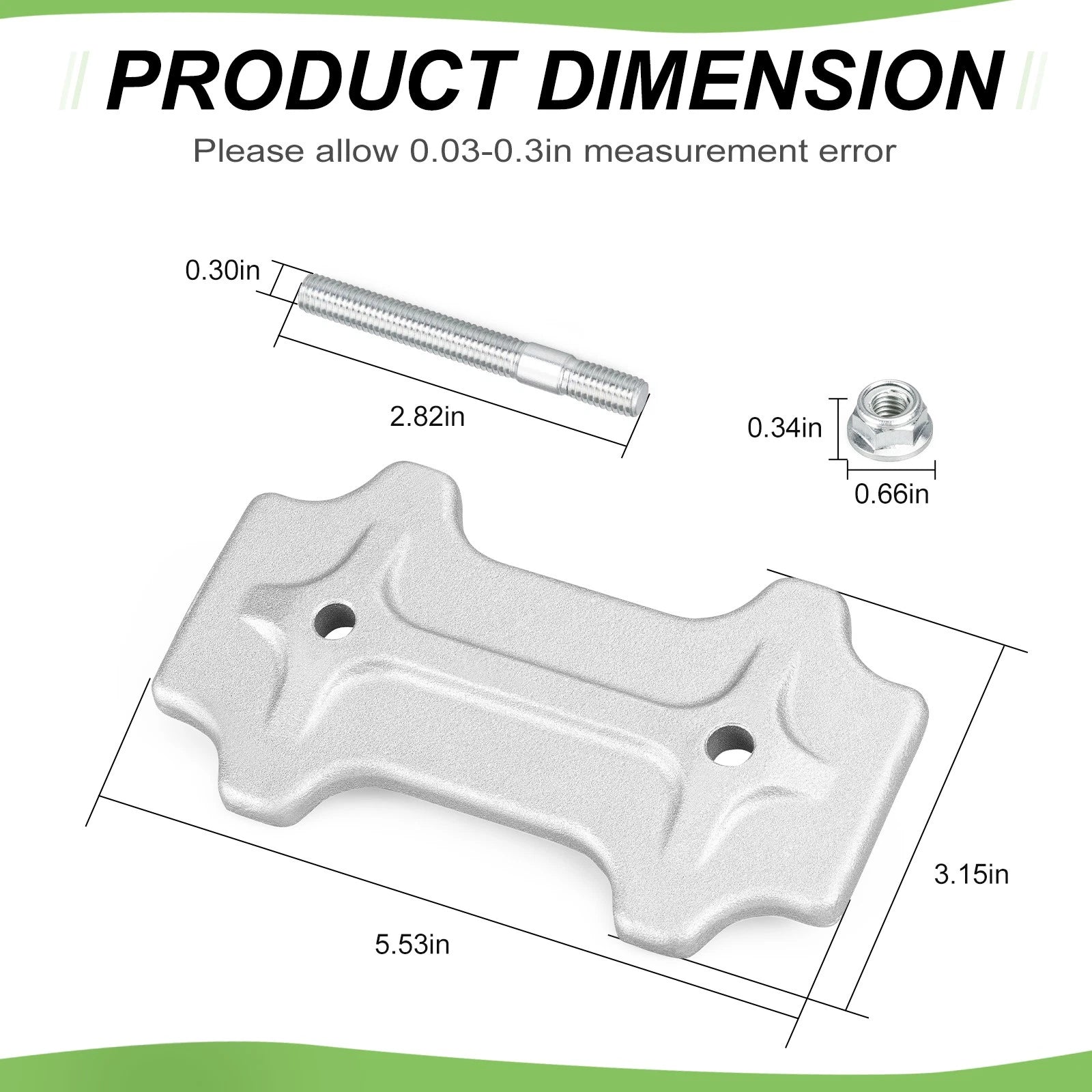 Plate Chain Adjuster Set with Bolts Nuts for Suzuki LT-Z400 (2003–2007)