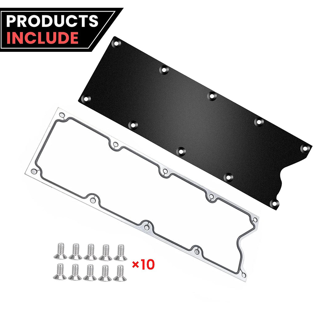 Billet Knock Sensor Delete for LS6 LSX (Gen 3) Valley Pan Cover w/ Gasket