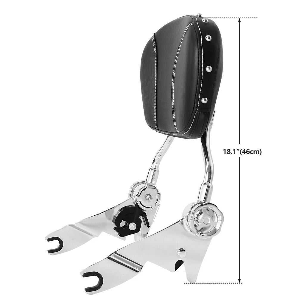 Adjustable Detachable Backrest Pad Sissy Bar for Harley Road Glide (2009–2026)