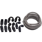 8AN PTFE Stainless Steel Braided Fuel Line Hose for Universal Applications (20FT)