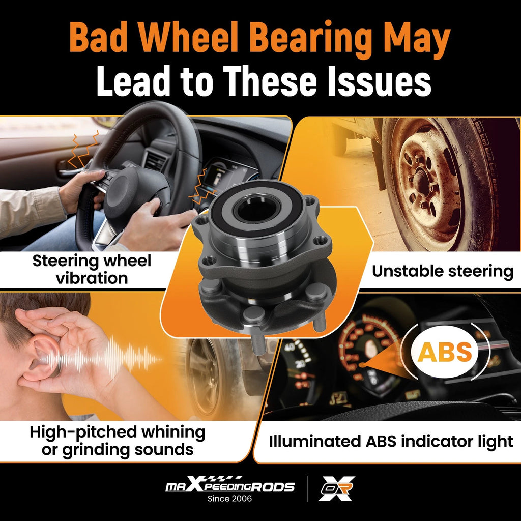 Set of 2 Rear Wheel Hub Assemblies for Subaru Forester Legacy (2009–2014)