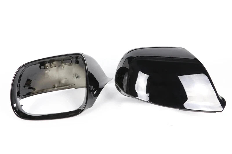 2X Gloss Black Side Mirror Cap Covers for Audi Q5 8R (2009–2017) with Lane Assist