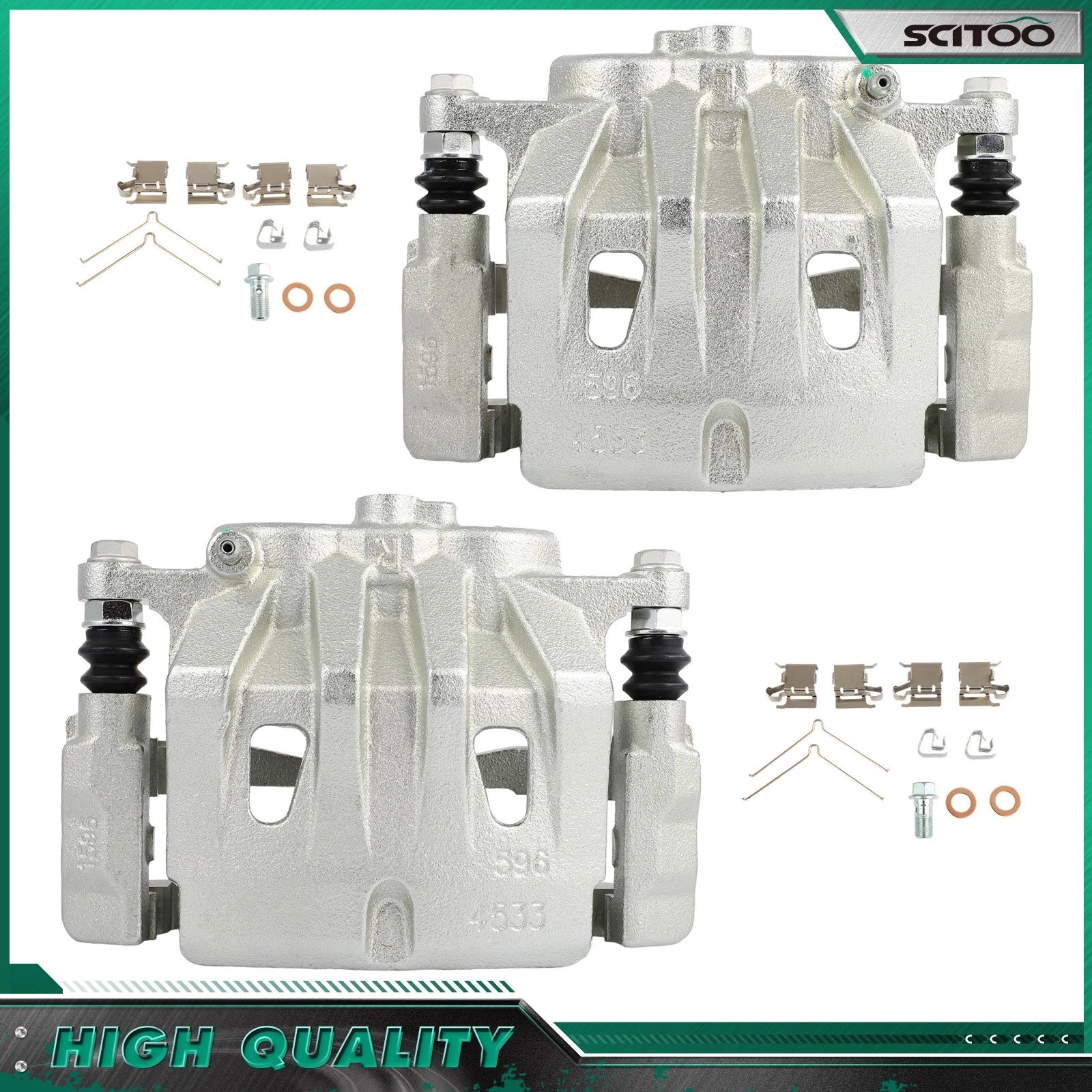 Front Brake Calipers w/ Bracket for Toyota Highlander (2008–2013)