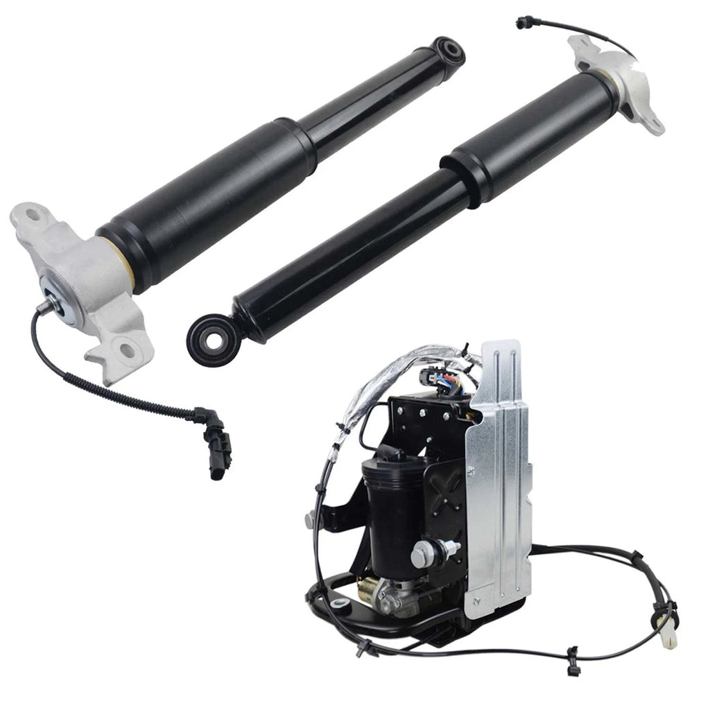 2 Rear Shock Absorbers + 1 Air Compressor for Cadillac XTS (2013–2018)