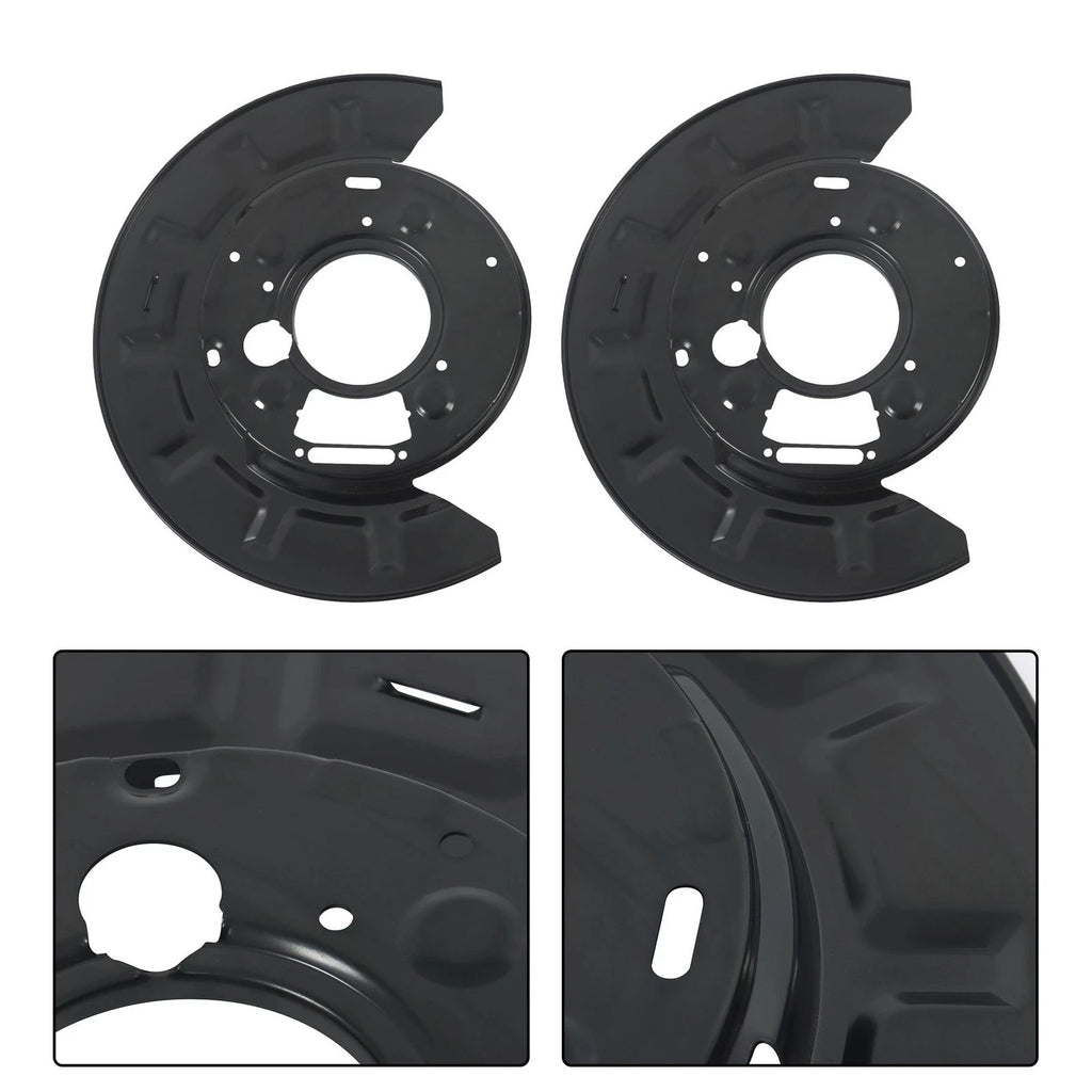 Set of 2 Rear Side Brake Dust Shields for Chevy Silverado 2500 HD GMC Sierra 3500 HD