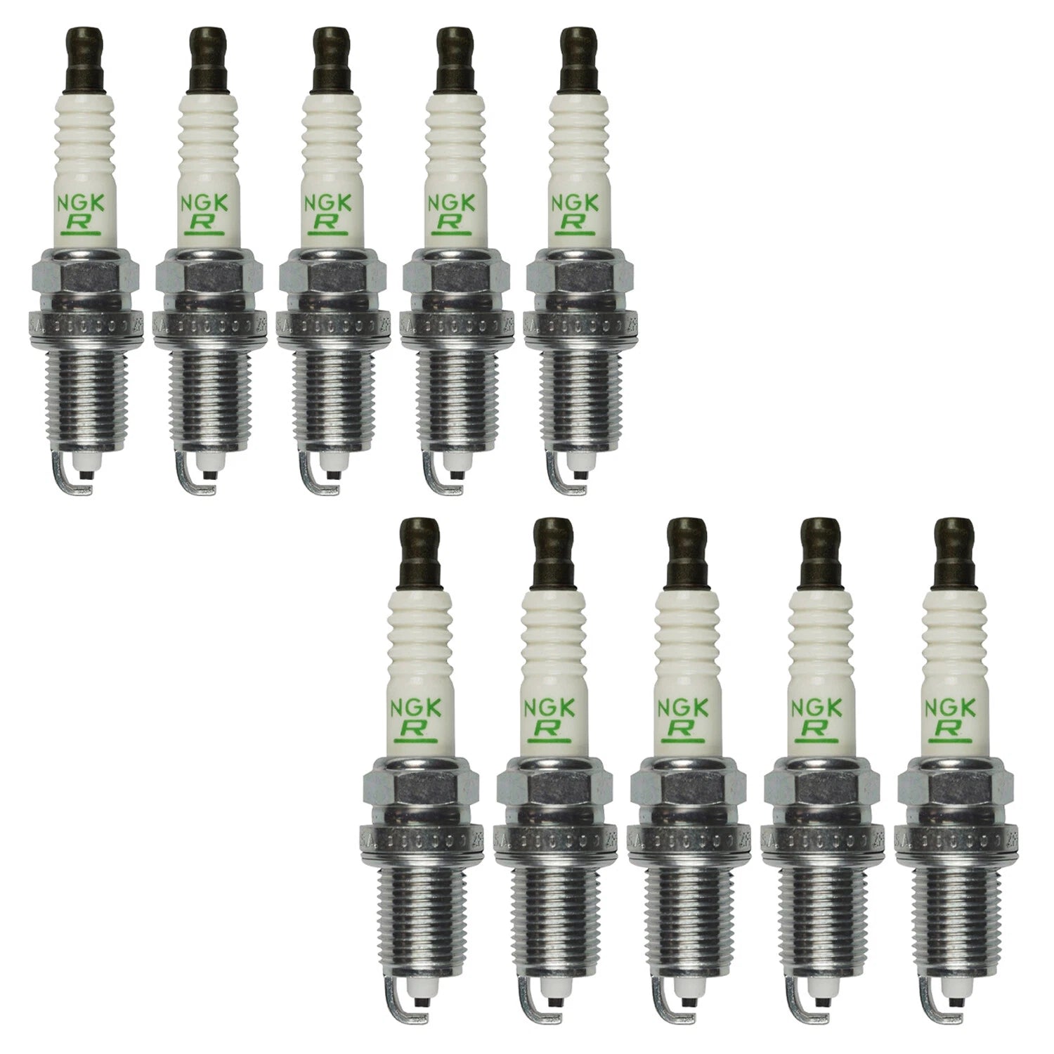 Set of 10 NGK V-Power Spark Plugs ZFR5F-11 for