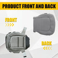Left Lower Seat Cover for GMC Canyon, Chevy Colorado (2015–2022) Gray Leather