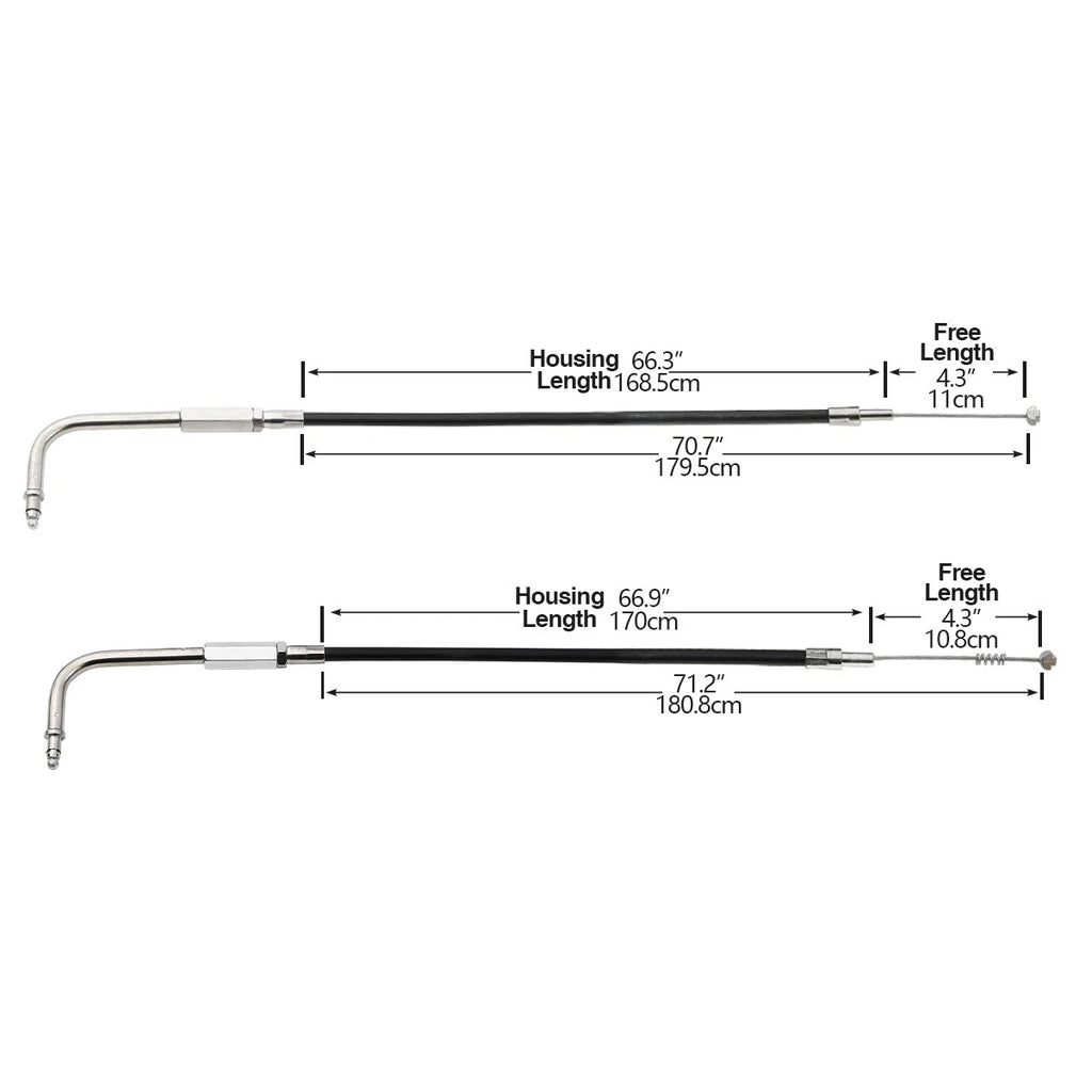 Throttle Cables for Harley Sportster XL 883 XL1200 (180cm)