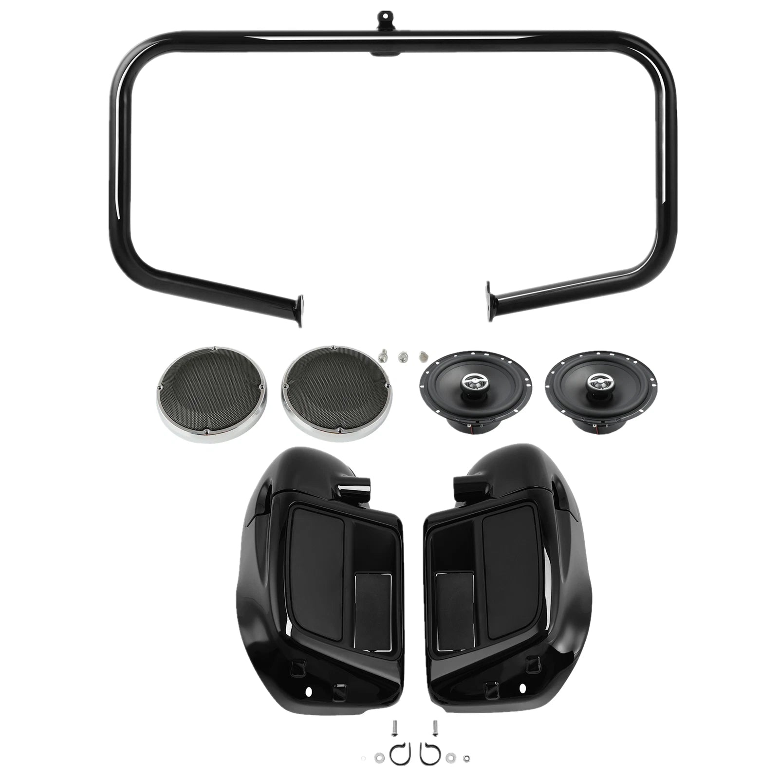 Lower Vented Fairings Speakers & Engine Guard for Harley Touring (2014–2024)