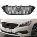 Front Upper Grille Mesh for Hyundai Sonata (2015–2017) Black W/O Radar Hole