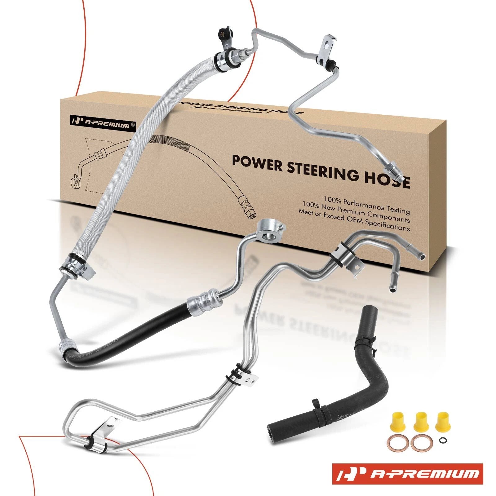 3X Power Steering Pressure & Return Line Hose Assembly for Kia Rondo (2007–2010)