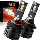 2X HIR2 9012 LED Headlight Bulb for High Low Beam (12000LM)
