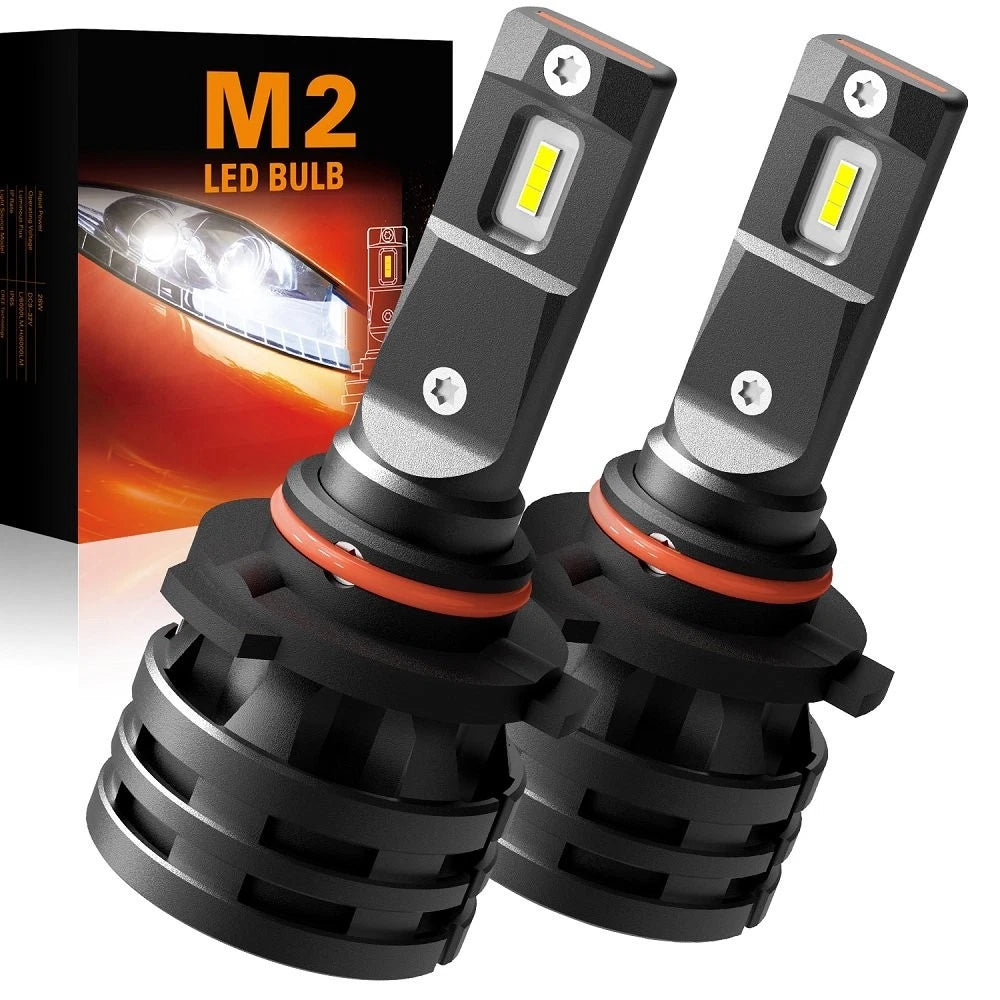 2X HIR2 9012 LED Headlight Bulb for High Low Beam (12000LM)