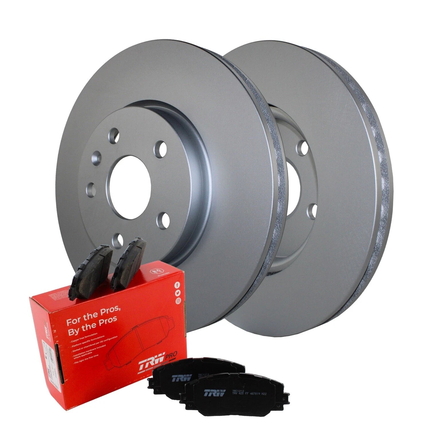 Front Brake Kit 321mm Disc Rotors & TRW Pro Ceramic Pads for Buick Chevrolet GMC