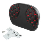 Black Red Passenger Sissy Bar Backrest Pad for Harley Electra Glide Softail