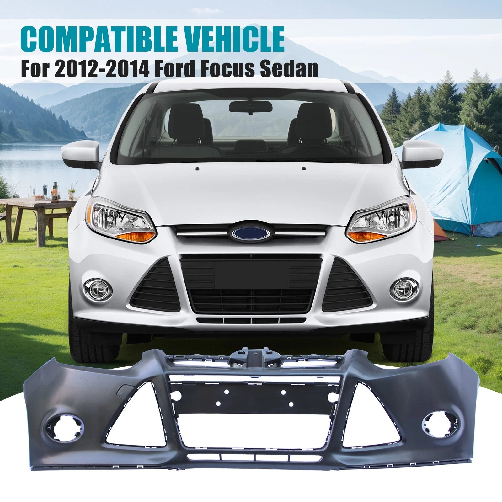 Front Bumper Cover for Ford Focus (2012–2014)