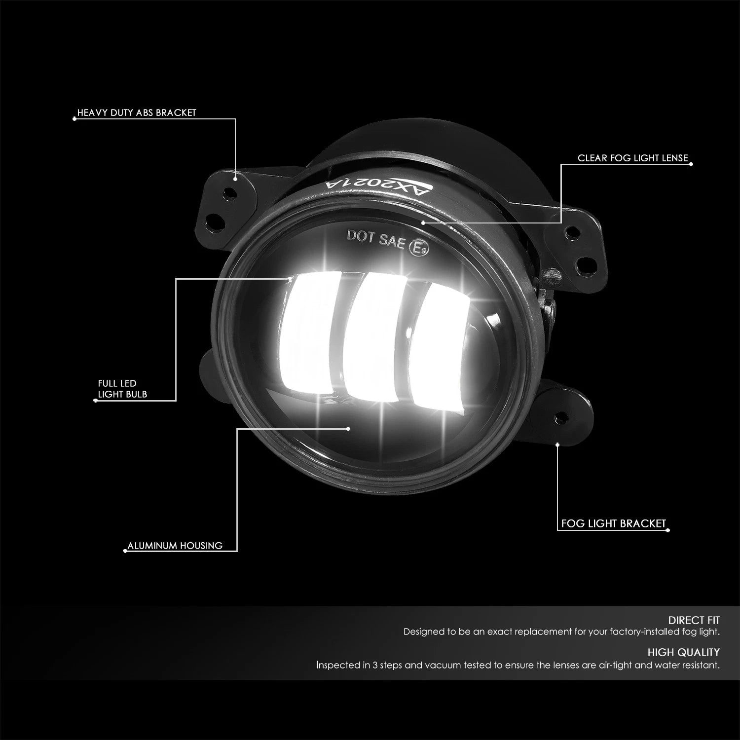 LED Projector Headlights Fog Light Lamps for Jeep Wrangler JK (2007–2018)