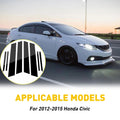 8pcs Black Window Post Pillar Cover Molding Trim for Honda Civic Sedan (2012–2015)