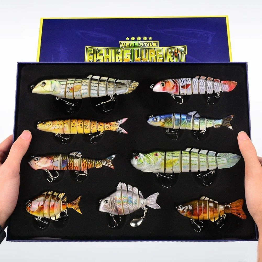 Fishing Lure Kit for Boat Fishing - Lifelike S-Shape ABS Plastic