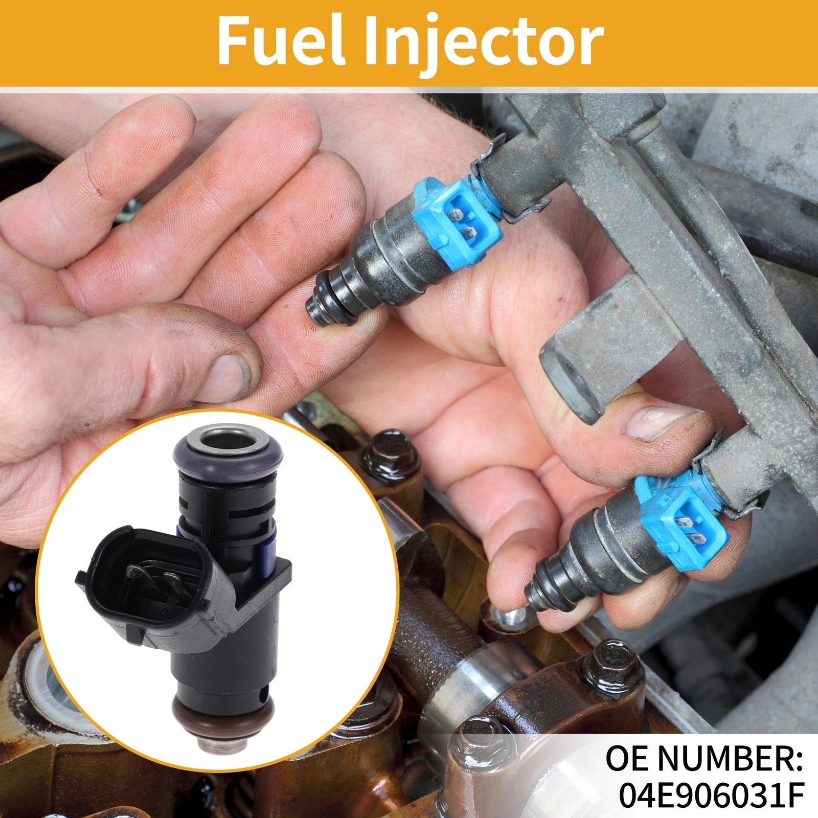 1 Pc Fuel Injector No.04E906031F for Volkswagen Polo V (2009–2017)