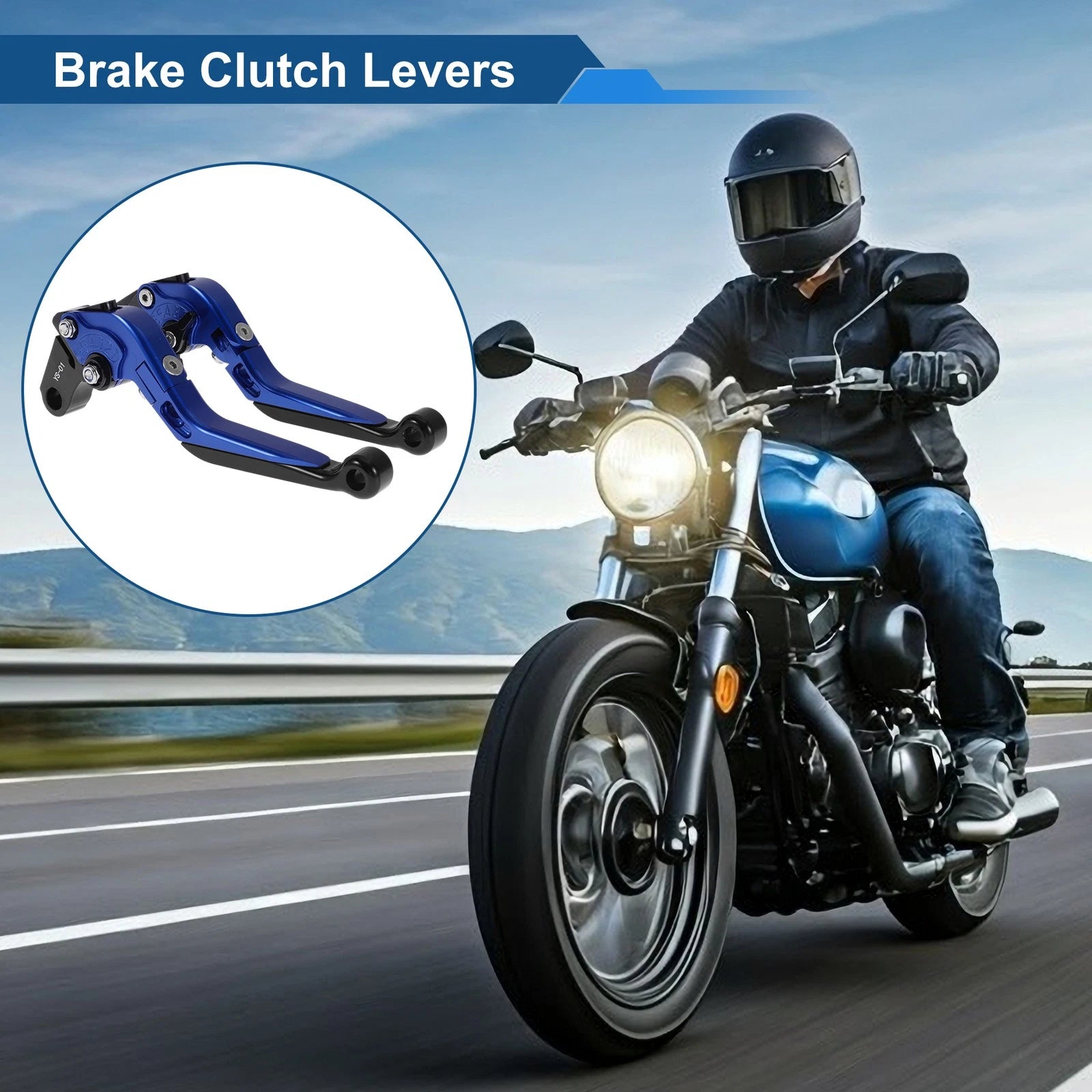 Adjustable Brake Clutch Levers for Honda X11 (1999–2002) Blue Black