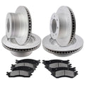 Disc Brake Rotors & Ceramic Brake Pads Kit for Dodge Ram 2500 3500