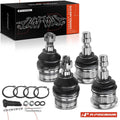 Set of 4 Front Lower & Upper Ball Joints for Ford Ranger (1998–2011)