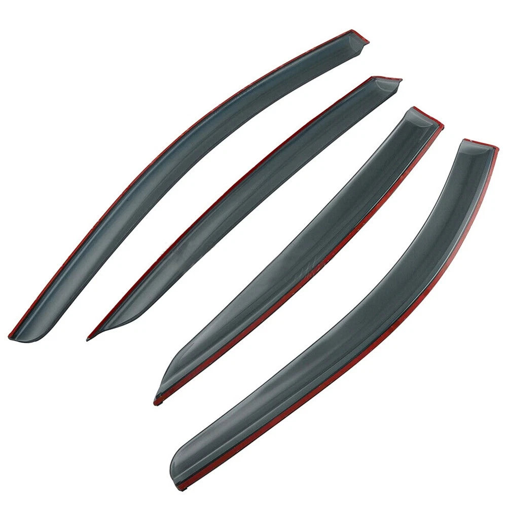Set of 4 Smoke Window Visors for Acura TL (2009–2014) Chrome Trim