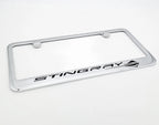 Chrome License Plate Frame with Logo Fit for Chevrolet Corvette C8 (2020–2024)