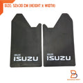 Isuzu 4WD 4x4 Off-Road Mud Flaps Splash Guards  Black Rubber