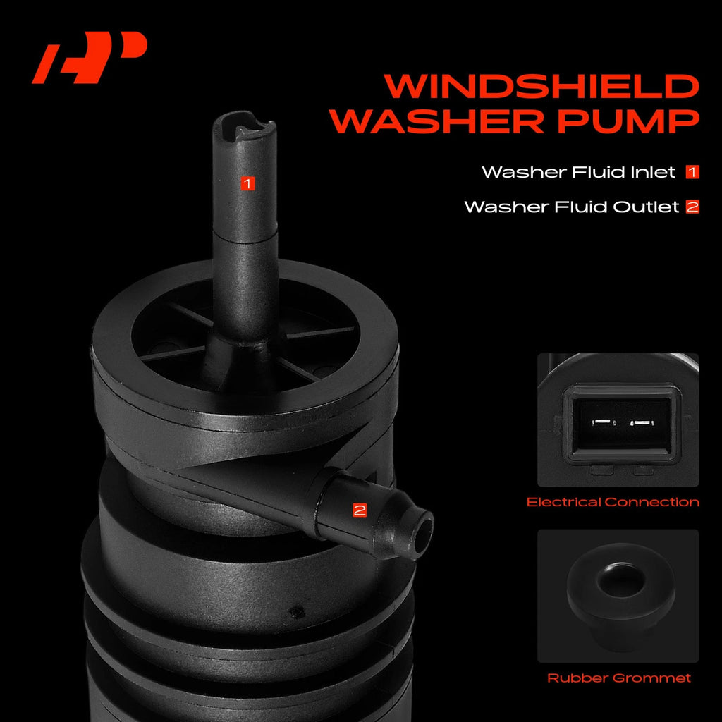 Windshield Washer Pump with Rubber Grommet for Volkswagen