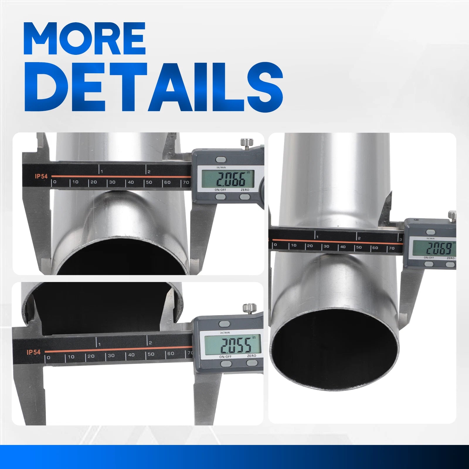 2" OD Mild Steel Exhaust System Pipe for Universal Custom Fit (47")
