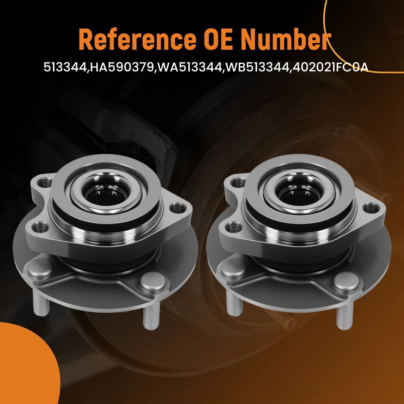 Front Wheel Hub & Bearing for Nissan Cube L4 (2009–2014) WB513344 HA590379