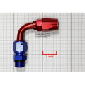 AN8 90 Degree Swivel Push-On Oil/Fuel Line Hose Fitting for Universal