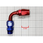 AN8 90 Degree Swivel Push-On Oil/Fuel Line Hose Fitting for Universal