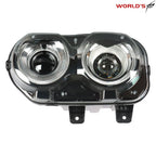 Driver Side Headlight for Dodge Challenger (2015–2018) Black Housing Clear Lens