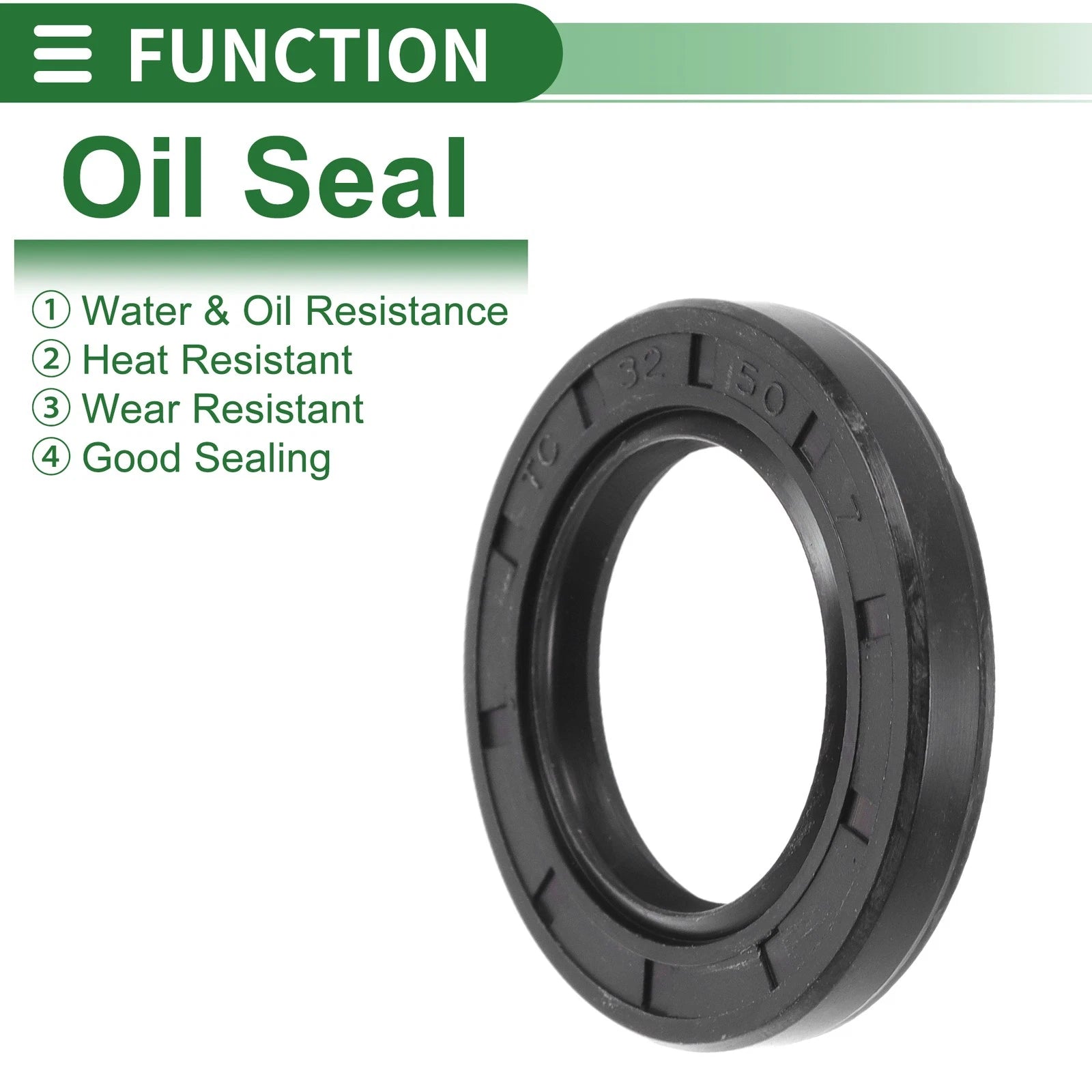 Set of 5 Oil Seal Rotary Shaft Seal NBR Rubber 32x50x7mm
