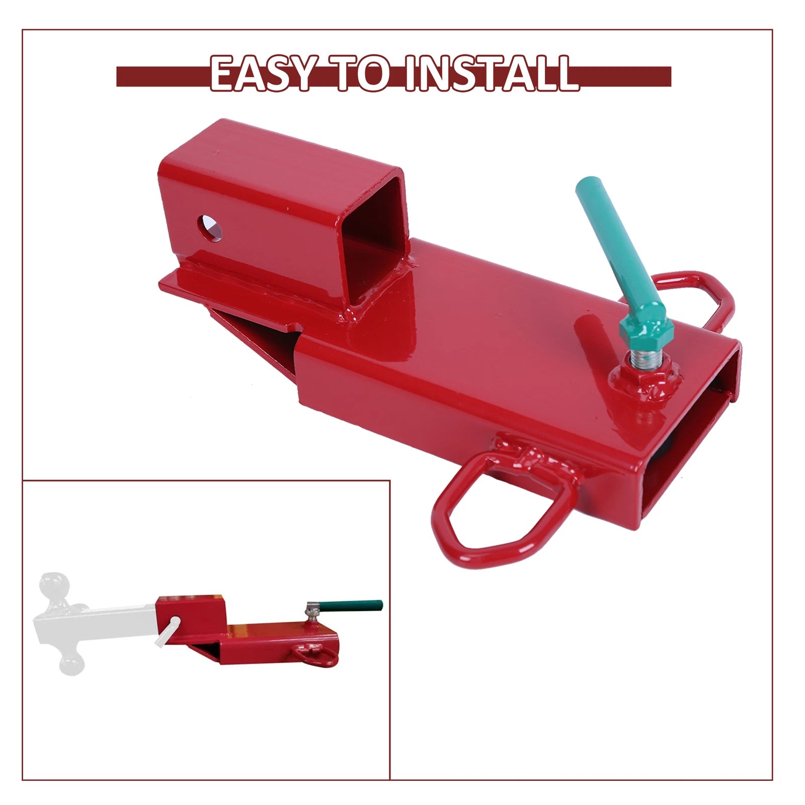 Clamp On Forklift Trailer Hitch 2" Receiver Towing Adapter