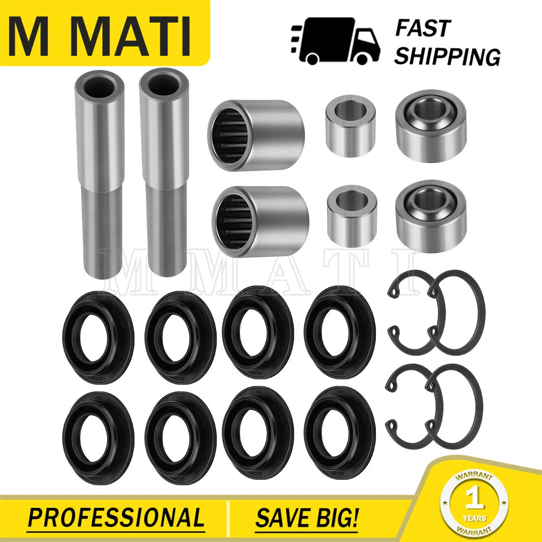 Front A-Arm Bushing Bearing Seal Kit for Kawasaki Brute Force 650 4x4i (2006–2013)