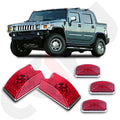 Set of 5 Red Cab Marker Roof Lights for Hummer H2 SUT (2003–2009)