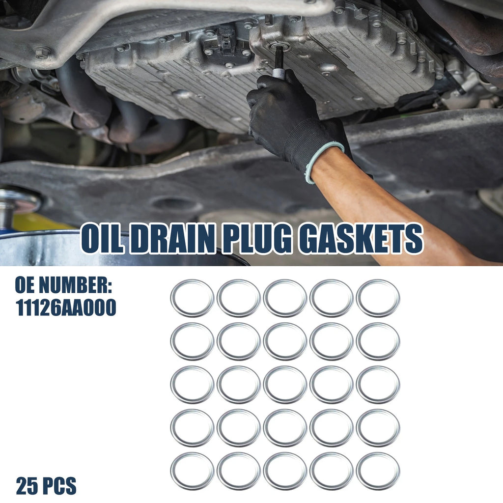 25pcs Oil Drain Plug Gaskets 20mm ID No.11126AA000 for Subaru Baja (2003–2006)