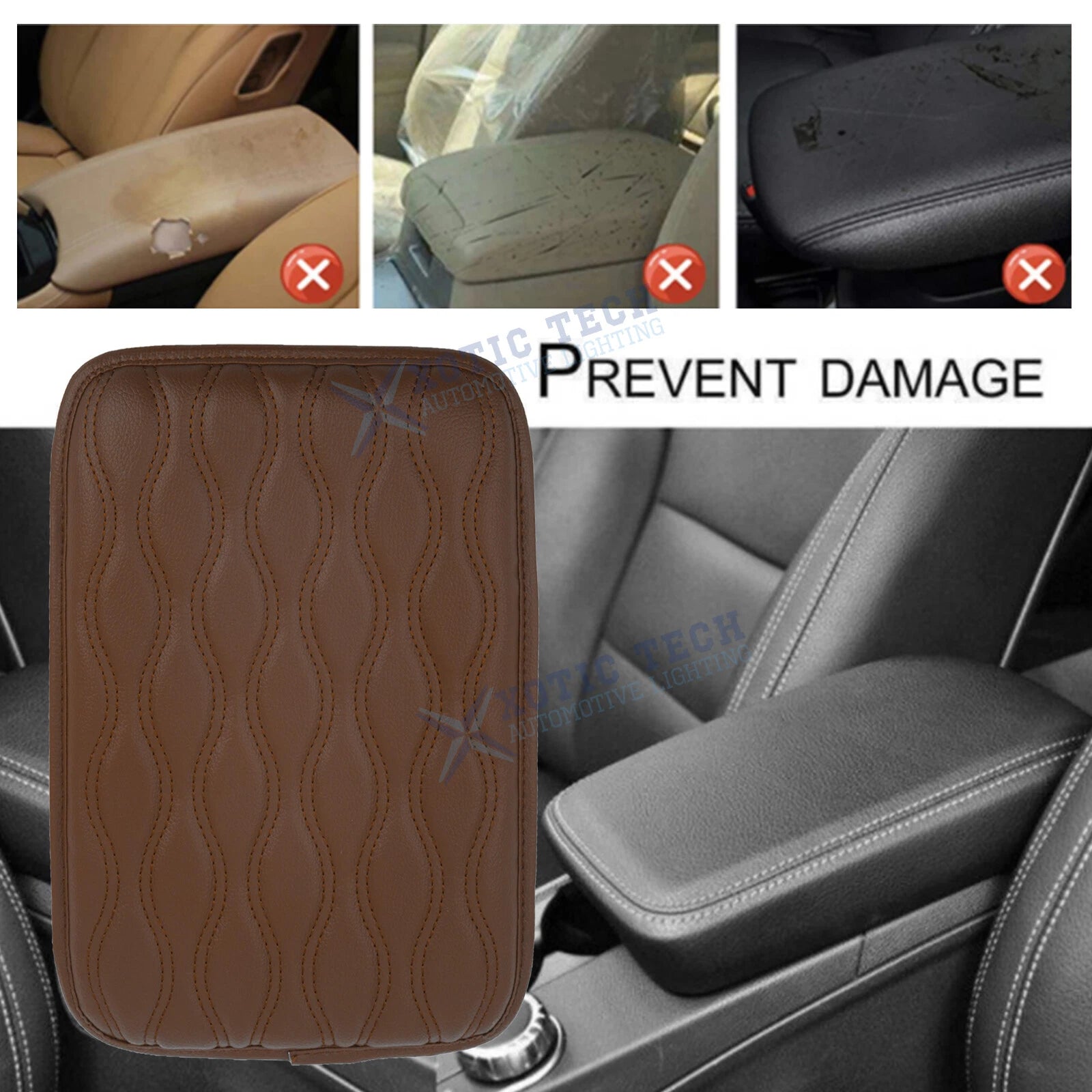 Armrest Cushion Cover Center Box Pad Protector for Universal (2000-2025)